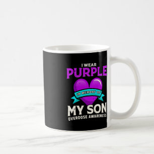 Jag Bära Lila till minnet av min son - överdoserin Kaffemugg