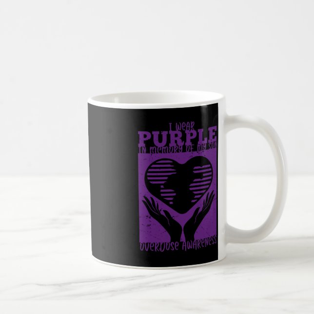 Jag Bära Lila till minnet av min son - överdoserin Kaffemugg (Höger)