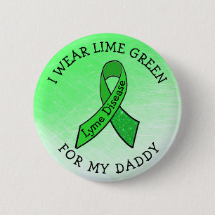 Jag Bära Lime Green för pappa Lyme Button Knapp