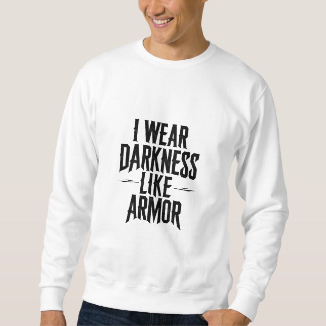 Jag Bära Mörker som armor Lång Ärmad Tröja (Framsida)
