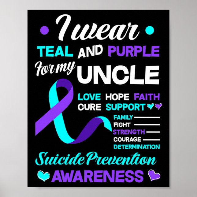 Jag Bära och Lila för min morbror Suicide. Poster (Framsidan)