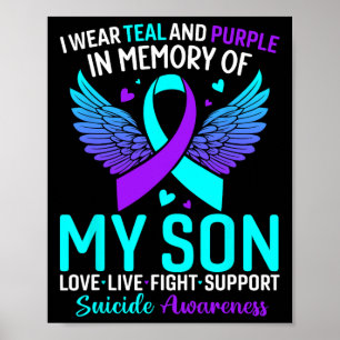 Jag Bära och Lila för min son Suicide Preventi Poster