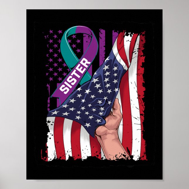 Jag Bära och Lila för min syster Suicials Medveten Poster (Framsidan)