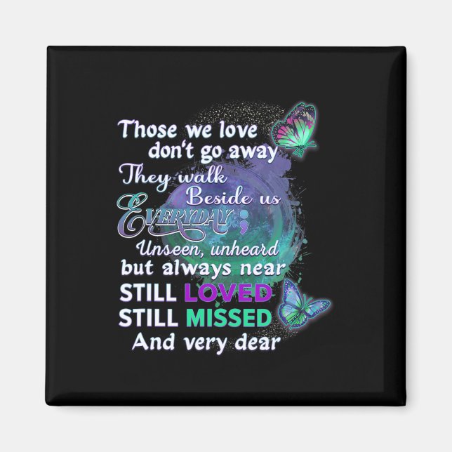 Jag Bära och Lila för nån jag saknar självmord Magnet (Framsidan)