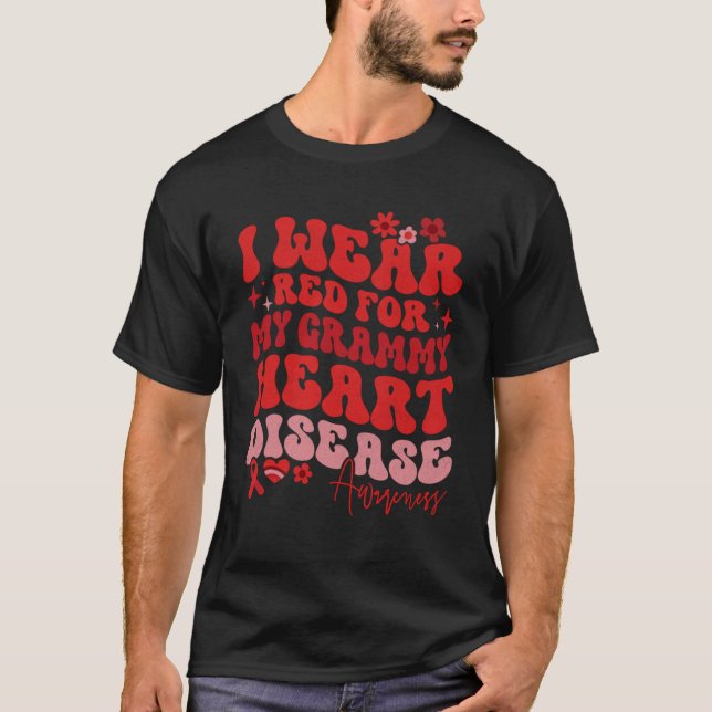 Jag Bära Red för att min maghjärtsjukdom ska sjunk T Shirt (Framsida)