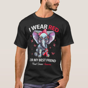 Jag Bära Red för min bästa vän hjärtsjukdom Awaren T Shirt
