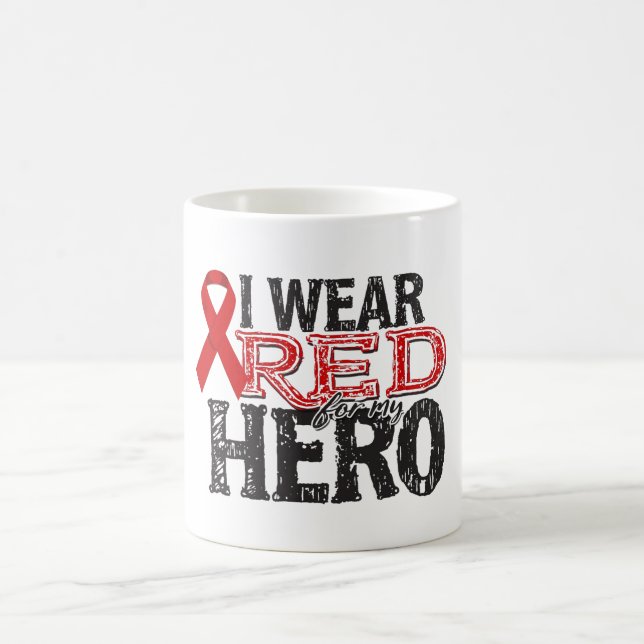 Jag Bära Red för min Hero Kaffemugg (Center)