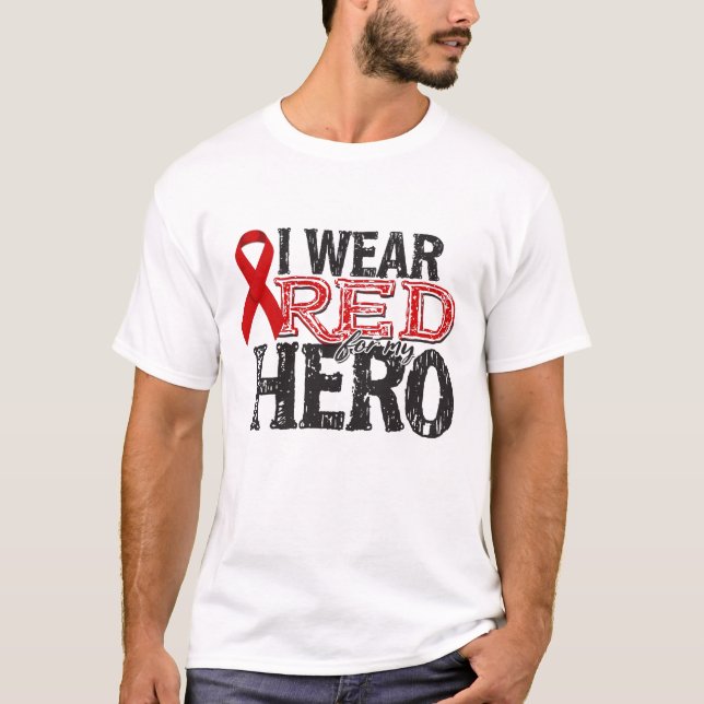 Jag Bära Red för min Hero T Shirt (Framsida)