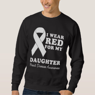 Jag Bära Red för min hjärt- och hjärtsjukdom Lång Ärmad Tröja