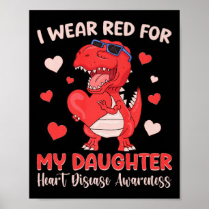 Jag Bära Red för min hjärt- och hjärtsjukdom Poster