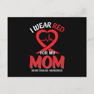 Jag Bära Red för min Mamma hjärtsjukdom Vykort