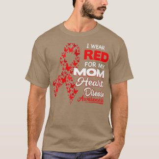 Jag bära Red för min medvetenhet om Mamma hjärtsju T Shirt