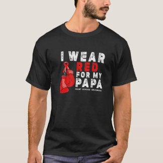 Jag Bära Red för min medvetenhet om Pappa hjärtsju T Shirt
