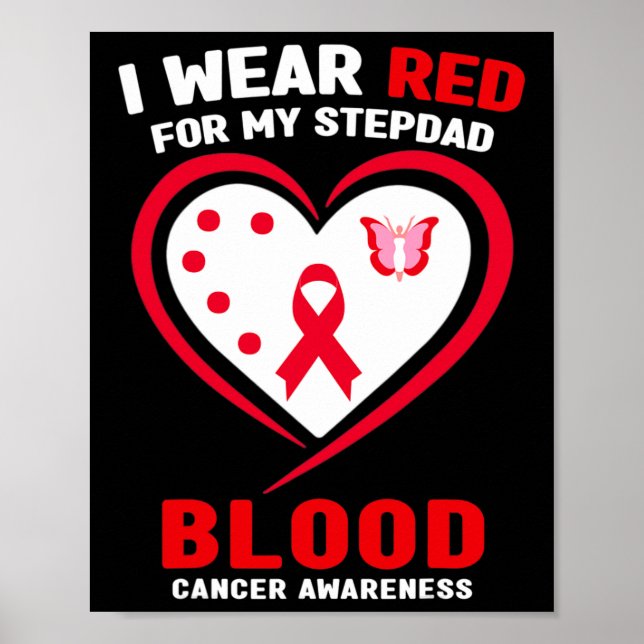 Jag Bära Red för min medvetenhet om Stepdad Blood  Poster (Framsidan)