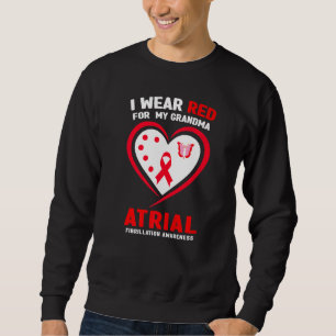 Jag Bära Red för min mormor Aprovbrillation Awar Lång Ärmad Tröja