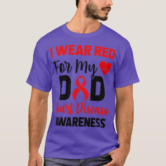 Jag Bära Red för min Pappa-hjärt-sjukan T Shirt
