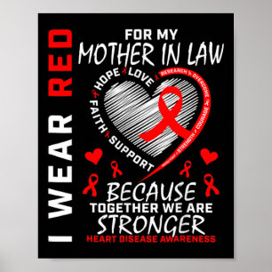 Jag Bära Red för min Svärmor Hjärtsjukdom Awar Poster