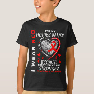 Jag Bära Red för min Svärmor Hjärtsjukdom Awar T Shirt