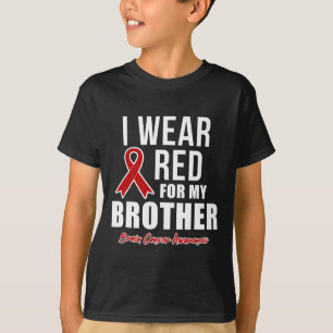 Jag Bära Red for My Brother Blood Cancer Awareness T Shirt