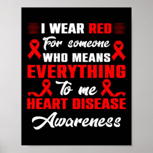 Jag Bära Red för någon hjärtsjukdomens medvetandeg Poster