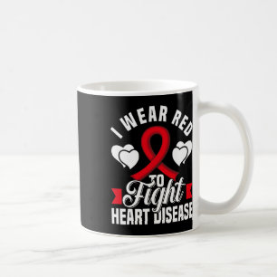 Jag Bära Red to Fight Heart Disease Awareness Chd Kaffemugg