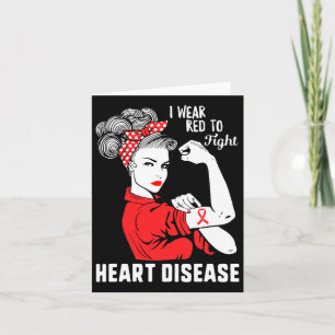 Jag Bära Red to Fight Heart Disease Awareness Chd Kort