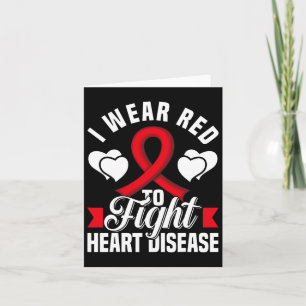 Jag Bära Red to Fight Heart Disease Awareness Chd Kort