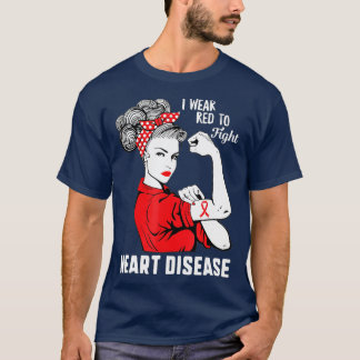 Jag Bära Red to Fight Heart Disease Awareness CHD T Shirt