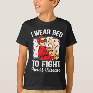 Jag Bära röd för att bekämpa hjärtsjukdomar Medvet T Shirt