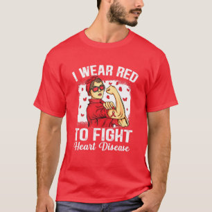 Jag Bära röd för att bekämpa hjärtsjukdomens medve T Shirt
