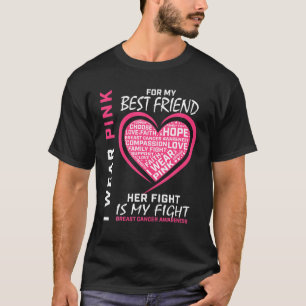Jag Bära Rosa Best Friend Breast Cancer Awareness T Shirt