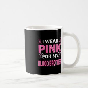 Jag bära Rosa för min blodbroder bröstcancer Awa Kaffemugg