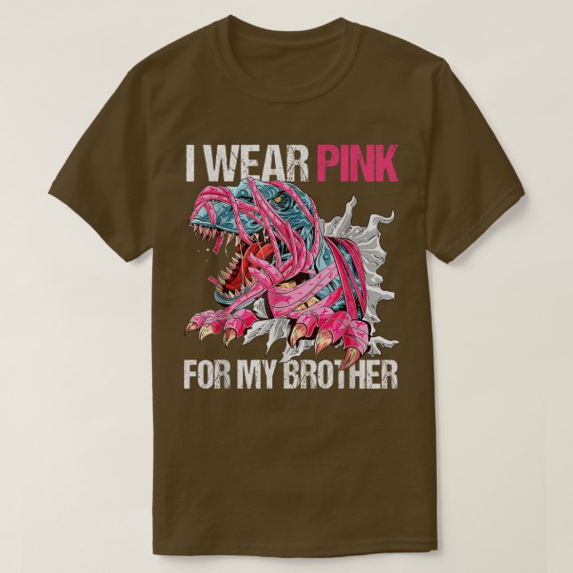 Jag Bära Rosa för min bröstcancer. T Shirt (Design framsida)