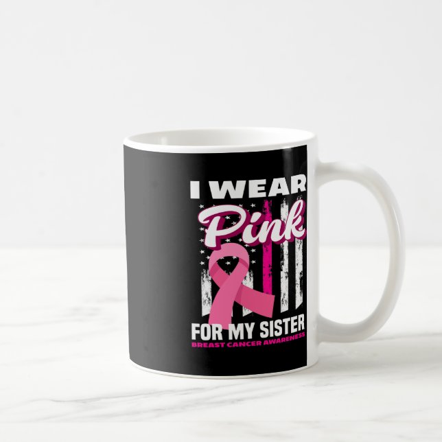 Jag Bära Rosa för min bröstcancermedvetenhet Kaffemugg (Höger)