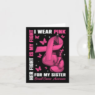 Jag Bära Rosa för min bröstcancermedvetenhet Kort