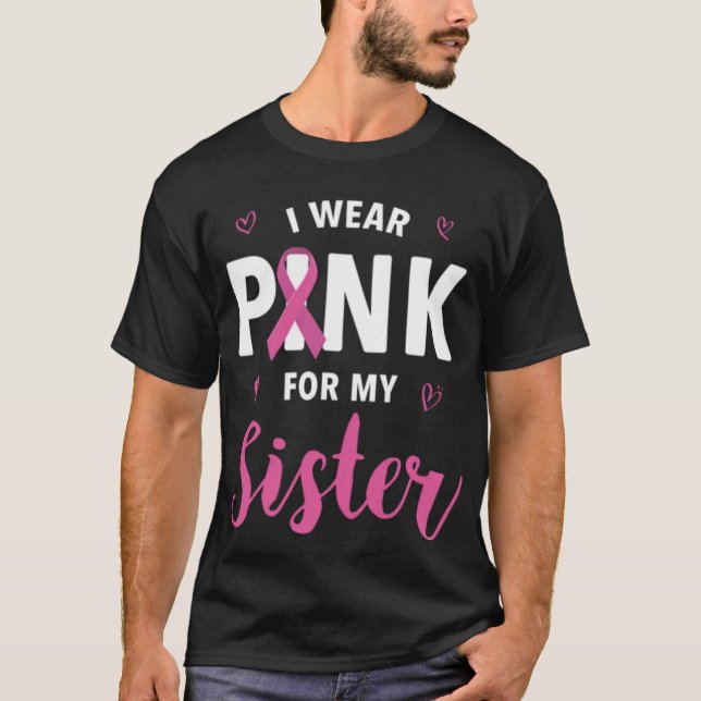 Jag Bära Rosa för min bröstcancermedvetenhet T Shirt (Framsida)
