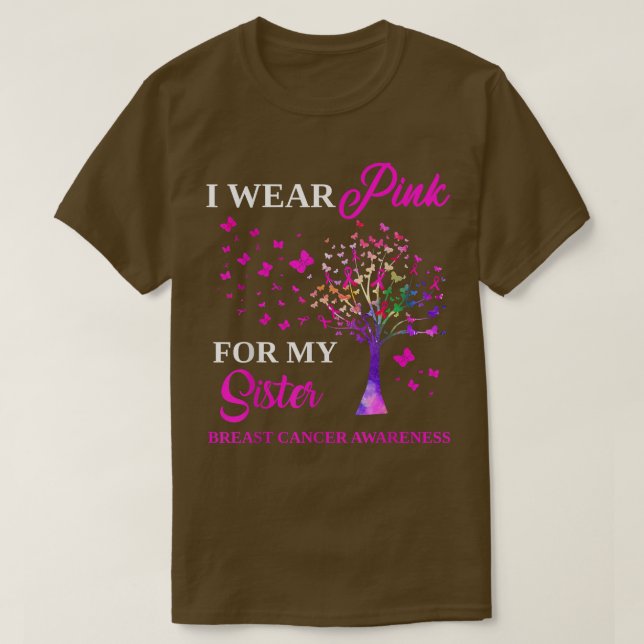 Jag Bära Rosa för min bröstcancermedvetenhet T Shirt (Design framsida)