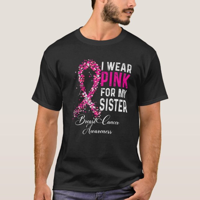 Jag Bära Rosa för min bröstcancermedvetenhet T Shirt (Framsida)