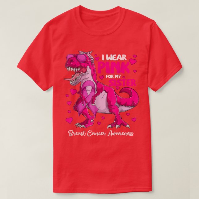Jag Bära Rosa för min bröstcancermedvetenhet T Shirt (Design framsida)