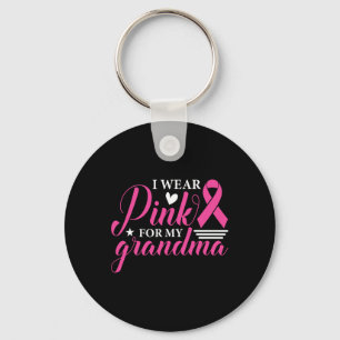 Jag Bära Rosa för min farmor Breast Cancer Awarene Nyckelring