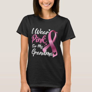Jag Bära Rosa för min farmor Breast Cancer Awarene T Shirt