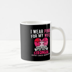 Jag Bära Rosa för min fru Breast Cancer Awareness Kaffemugg