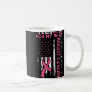 Jag Bära Rosa för min fru Breast Cancer Awareness Kaffemugg