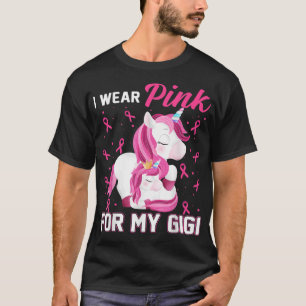 Jag Bära Rosa för min gigi Breast Cancer Awareness T Shirt