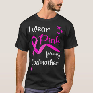 Jag Bära Rosa för min gudmor för bröstcancer Awa T Shirt
