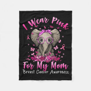 Jag Bära Rosa för min Mamma i Mamma, elefant, brös Fleecefilt