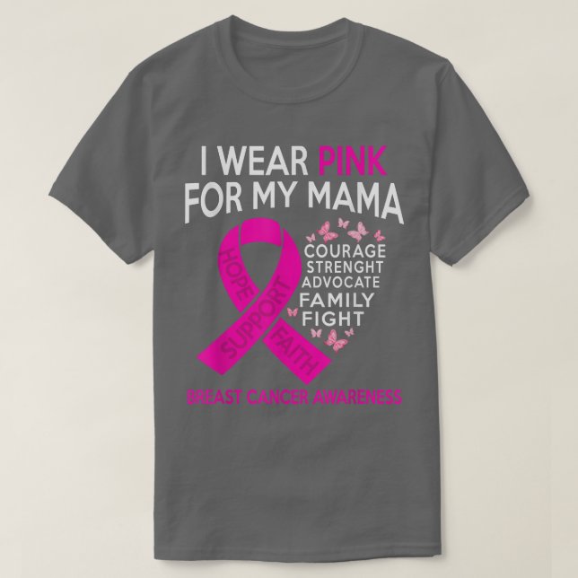 Jag Bära Rosa för min Mamma medvetenhet om bröstca T Shirt (Design framsida)