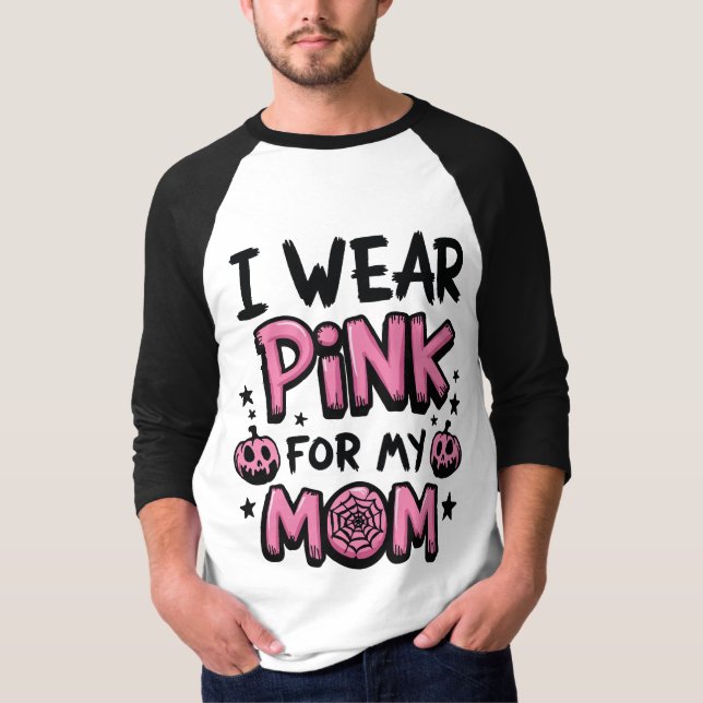 Jag Bära Rosa för min medvetenhet om bröstcancer i T Shirt (Framsida)