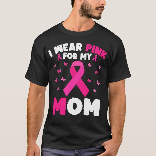 Jag Bära Rosa för min medvetenhet om bröstcancer i T Shirt (Framsida)