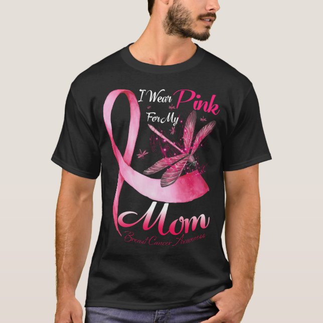 Jag Bära Rosa för min medvetenhet om bröstcancer i T Shirt (Framsida)